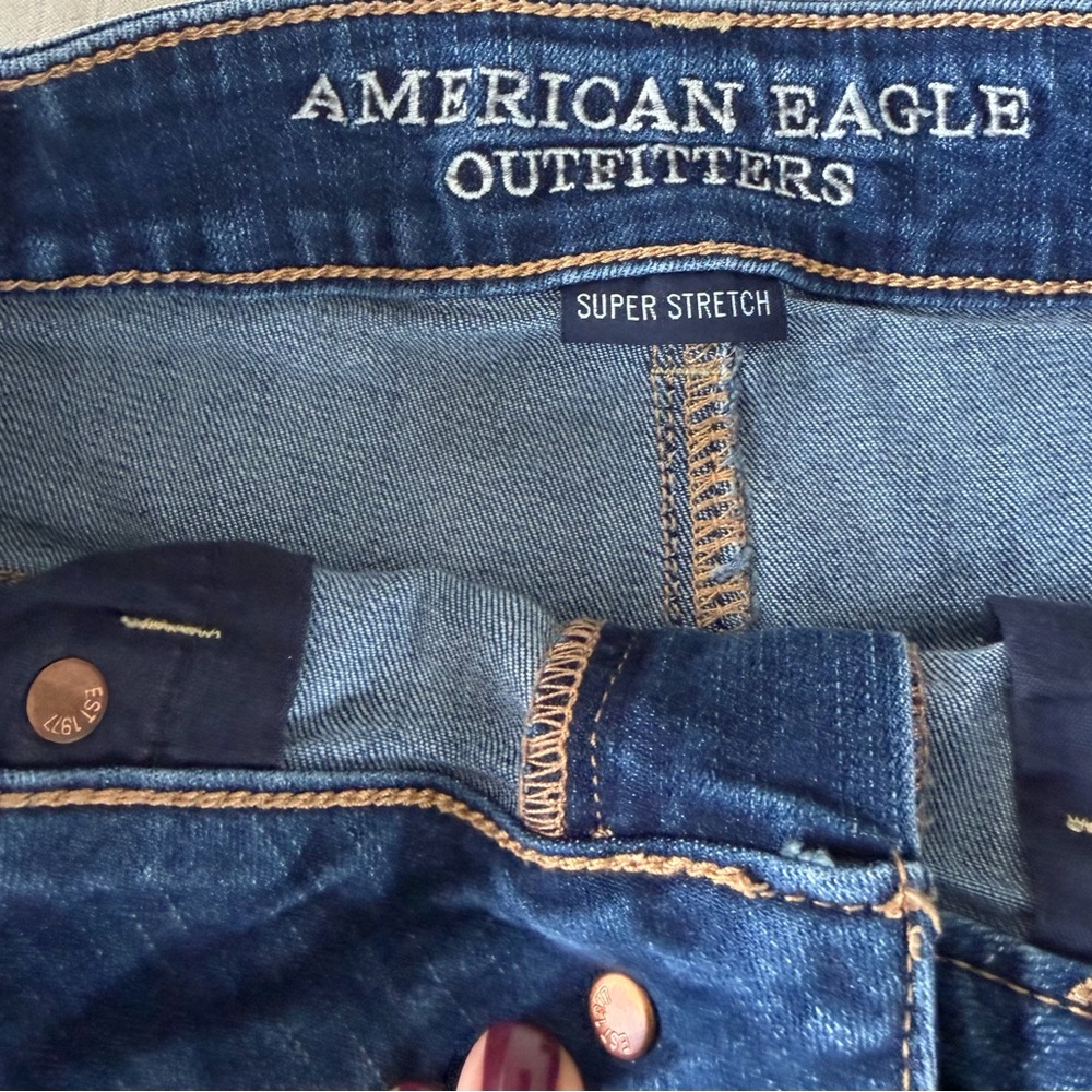 American Eagle Outfitters Distressed Blue Jean Shorts - Picture 3 of 4